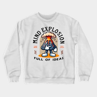 Volcano Erupting with Ideas Crewneck Sweatshirt